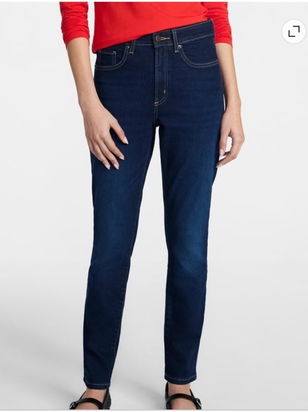 Classic Dark Blue Women's Jeans - Time & Tru - Picture 4 of 4
